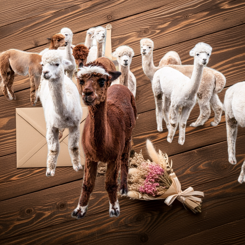 Geschenk Gutschein für eine Alpakawanderung - Versand per Post Alpenalpakas